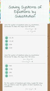 The substitution method is a technique for solving a system of equations. Solving Systems Of Equations By Substitution Interactive Worksheet By Ruben Olivares Wizer Me