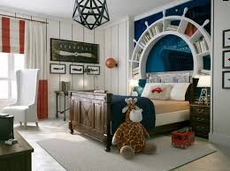 Kids Bedroom Within Nautical Travel Theme How Cool Is That Headboard Themed Kids Room Traditional Kids Bedroom Kid Room Decor