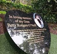Engraved Personalised Black Granite Heart Memorial Grave Plaque Grave Stone  | eBay