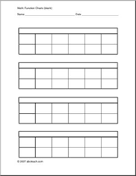 Function Chart Blank Worksheet Abcteach