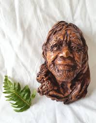 Buy Vintage Sculptural Resin Wahine Maori Head, Allan Davey Art Online in  India