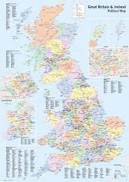 Dwustronna mapa ścienna wielkiej brytanii i irlandii w skali 1:850 000 wydawnictwa nowa era. Wielka Brytania Mapa Polityczna Uk Plakat Sklep Eplakaty Pl