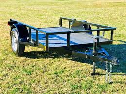 Utility trailer single axle, 5' x 8 with steel storage box'. Single Axle Utility Trailers Texas Trailer Supply
