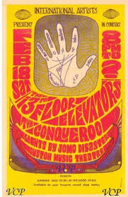 The 13th Floor Elevators Houston Concert Posters Vintage Concert Posters Psychedelic Poster