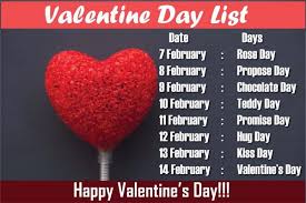 Valentine's week days list 2019: Valentine Day Week List 2020 Promise Day Hug Day To Valentine S Day And All Days Of Love In February
