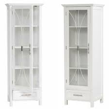 These side cabinets may be wall mounted or may sit on the floor. 1 Door Bathroom Linen Cabinet Tower Furniture Tall Drawer Shelves White Bath New Home Garden Wandegar Bath