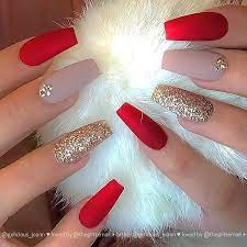 It could be patriotic if you want, or just a simple color combination. Latest Photographs Nail Art Glitter White Thoughts Accompanied By Garments Tresses Plus Footwear Th Winter Nails Acrylic Red Acrylic Nails Best Acrylic Nails