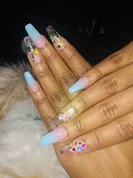 Ombre Black And Clear Nails Ombre Nails Cotton Candy Ombre In 2020 Nails Blue Ombre Nails Clear Nails
