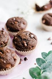 Chocolate Chocolate Chip Muffins Blue Bowl Recipe In 2020 Chocolate Chip Muffins Fun Easy Recipes Chocolate Chip