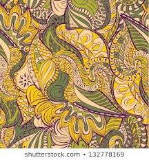 Vector Abstract Oriental Seamless Pattern Design Template Doodle Background Mehndi Designs Seamless Patterns