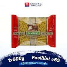 Jual San Remo Pasta Fusillini 55 500 G 101230 Online Desember 2020 Blibli