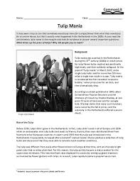 Start studying great depression 11continue reading unit 4: Tulip Mania Worksheet For 9th 10th Grade Lesson Planet
