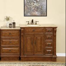 Caroline parkway 36 single bathroom vanity set with left side drawers in cashmere grey, dazzle white quartz top with. Heather Single 58 Inch Traditional Modular Bathroom Vanity With Sink Position Option