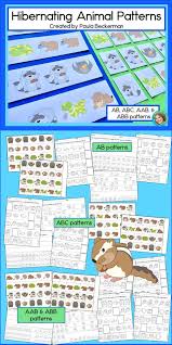 This Hands On Hibernation Activity Is Perfect For Preschool Kindergarten And First Grade Math This Animals That Hibernate Abb Patterns Stuffed Animal Patterns