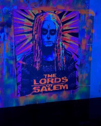 The Lords Of Salem, Sheri Moon Zombie, 30x24, Acrylic and spray,  #sherimoonzombie #robzombie #horrorart #punkart #zombie
