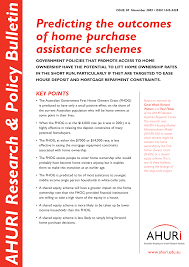 Https Www Ahuri Edu Au Data Assets Pdf File 0013 3082 Ahuri Rap Issue 30 Predicting The Outcomes Of Home Purchase Assistance Schemes Pdf