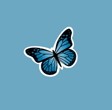 Aesthetic butterfly on flower iphone. Cute Aesthetic Butterfly Stickers Blue Butterfly Butterfly Wallpaper Iphone Butterfly Wallpaper