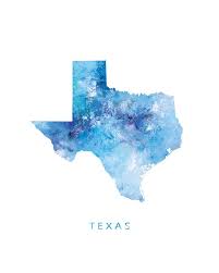 Texas Map Print Texas Map Art Austin Print Dallas State Poster Travel Watercolor Usa Map Gift Home Office Decor Digital Download Texas Map Art Map Art Texas Poster