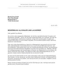 Versetzung vom arbeitnehmer auf geheiß des vorgesetzten. Bewerbung Als Maler Und Lackierer Malerin Und Lackiererin Bewerbung Co