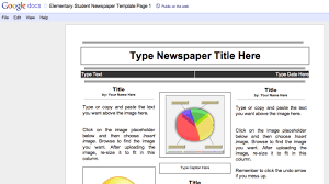 Using Google Docs To Create A Class Newspaper Newspaper Template Newsletter Templates Newspaper Article Template