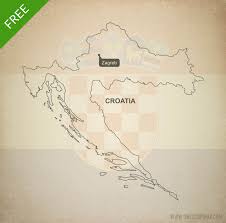 Find the outline map of croatia displaying the major boundaries. Free Vector Map Of Croatia Outline One Stop Map