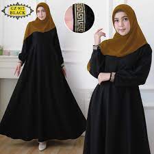 Baju muslim dengan warna hitam putih dan model sederhana seperti ini tentunya bisa kamu pakai nggak cuma di hari raya aja. Harga Gamis Hitam Terbaik Fashion Muslim Juli 2021 Shopee Indonesia