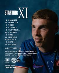 Escalação do Chelsea contra o Manchester United (em casa): Sanchez, James  (C), Tosin, Colwill, Cucurella, Caicedo, Enzo, Madueke, Palmer, Neto,  George : r/chelseafc