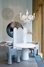 Container Dining Table Round Hpl Top In 2020 Paper Chandelier Furniture Dining Table