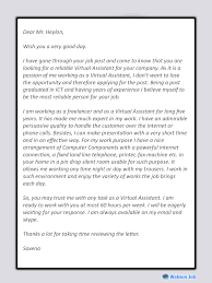Virtual Assistant Cover Letter Best Sample For Va