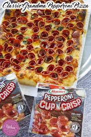 Iconic Grandma Style Pan Pizza With Pepperoni Cups Recipe Pepperoni Pizza Pepperoni Pizza