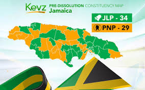 Kevz Politics On Twitter Decisionja Jamaicans Will Vote In Elections On Thursday Here Is A Look At Pre Dissolution Election Map Jlp 34 Pnp 29 Note Jamaica Had 6 By Elections Since 2016 Ge
