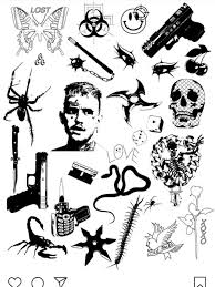 Pin By Kurtec On Idei Tatu Lil Peep Tattoos Tattoo Flash Art Hipster Drawings