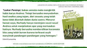 Cerita dalam novel laskar pelangi diangkat dari kisah nyata yang dialami oleh penulisnya sendiri, yakni andrea hirata. Imaji Modernitas Andrea Hirata Insistpress