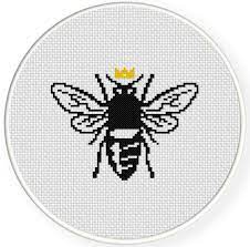 There are arrows on the patterns that indicate the center. Queen Bee Cross Stitch Pattern Daily Cross Stitch
