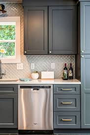 44 Gray Kitchen Cabinets Dark Or Heavy Dark Light Modern In 2020 Grey Kitchen Cabinets Kitchen Cabinets And Backsplash Modern Grey Kitchen