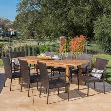 We have everything you are looking for! Lambert 9pc Acacia Wicker Dining Set Teak Brown Christopher Knight Home Target
