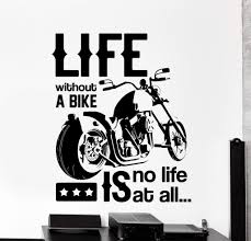 Wall Vinyl Decal Biker Quotes Life Without Bike Is No Life Home Decor Unique Gift Z4182 Biker Quotes Rider Quotes Bike Quotes