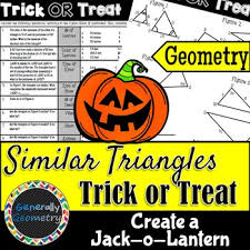 Similar Triangles Trick Or Treat Create A Jack O Lantern Activity Geometry