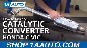 How To Replace Catalytic Converter 01 05 Honda Civic Youtube