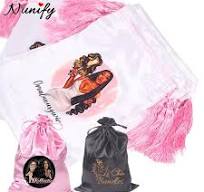 Nunify Wig Storage Bag With Tassel Wholesale Drawstring Bag For Hair Black  Pink White Satin Hair Bag For Hair Extensions Wigs - AliExpress