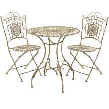 Target / patio & garden / patio furniture / patio tables (564). Rustic Metal Garden Table Set Distressed White Metal Garden Table Outdoor Tables And Chairs White Outdoor Furniture