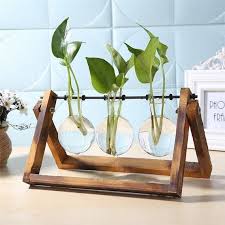 Free delivery and returns on ebay plus items for plus members. Plant Propagation Station Glass Vase On A Wooden Plant Stand Etsy In 2021 Terrarium Table Hanging Pots Glass Planter
