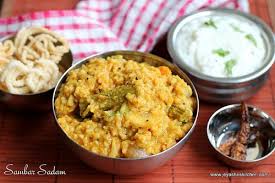 Restaurant Style Sambar Sadam Recipe Jeyashri S Kitchen Indian Food Recipes Vegetarian Recipes Easy Meals