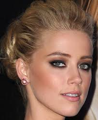 Amber Heard Loose Bun Amber Heard Amber Heard Bikini Smokey Eye Makeup
