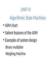 Unit6asm Ppt Unit Vi Algorithmic State Machines Asm