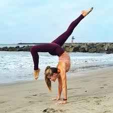 The Beach Is My Happiness Happy Beach Yoga Handstand Cool Yoga Poses Yoga Yoga Poses
