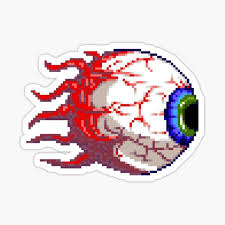 It can be called when players destroy 3 crimson hearts in the crimson world, or when a player uses bloody spine anywhere in the crimson or underground crimson biome. Eye Of Cthulhu Stickers Redbubble