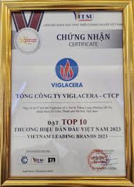 Tổng công ty Viglacera – CTCP nhận giải thưởng “Top 10 thương hiệu dẫn đầu  Việt Nam 2023” - Tổng công ty Viglacera - CTCP