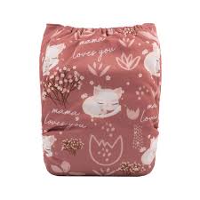 Alvababy One Size Positioning Printed Cloth Diaper Fox Ydp117a