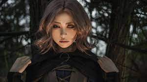 cosplay, Neko Koyoshi, Melina (Elden Ring), women, Asian, forest, bonfire,  one eye obstructed, Elden Ring | 6000x3375 Wallpaper - wallhaven.cc